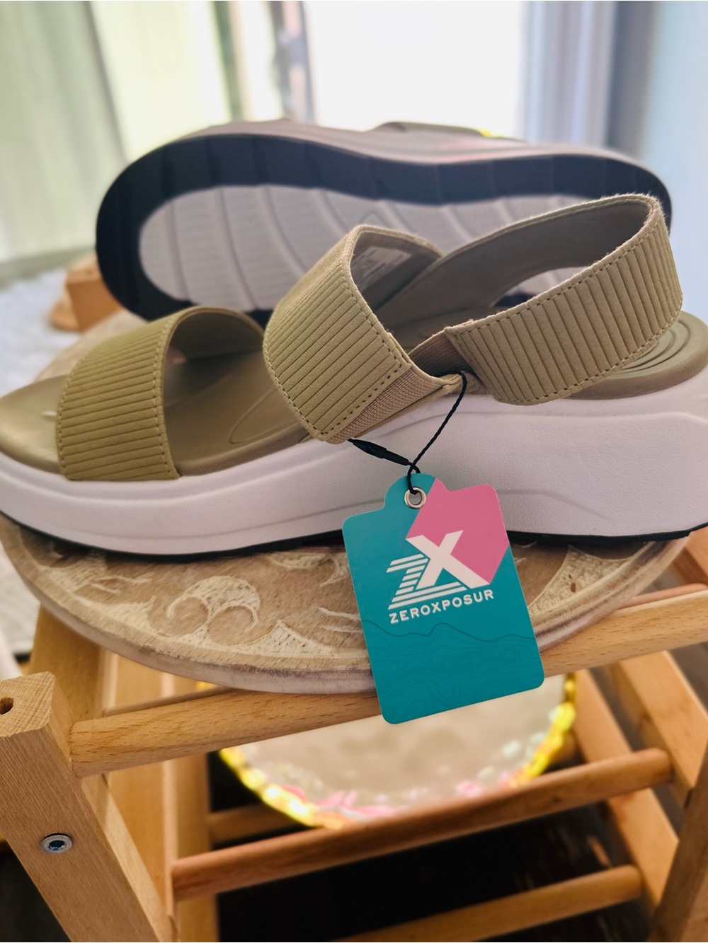 ZeroXposur Olive Platform Sport Sandals - Picture 3 of 5